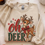 Vintage Oh Deer Christmas Shirt, Christmas Sweater, Retro Christmas Shirt