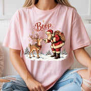 Vintage Santa Reindeer Boop Christmas Shirt, Christmas Sweater, Cute Christmas Sweater