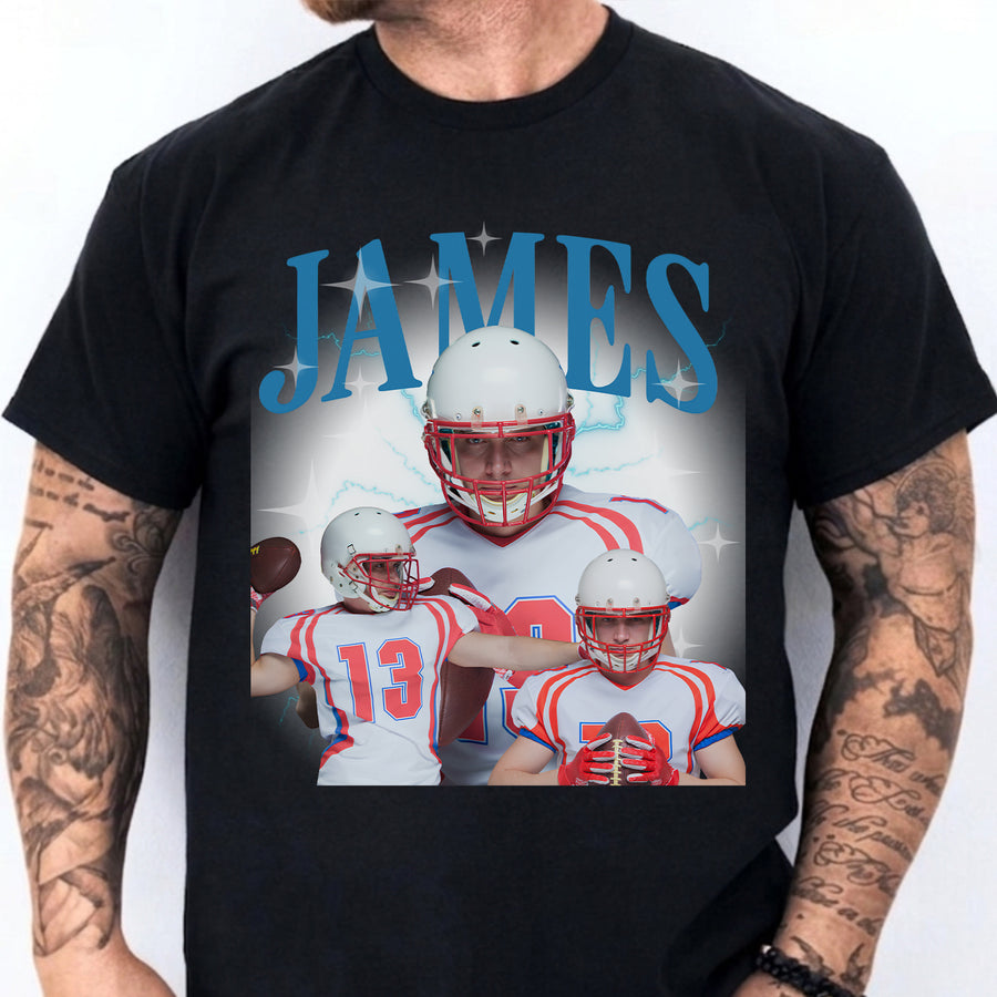 Custom Photo Vintage Bootleg T-Shirt, Personalized Shirt, Retro Bootleg Photo Shirt