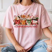 Christmas Calories Don't Count T-Shirt, Funny Christmas Shirt, Cute Holiday Treats Crewneck
