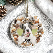 Personalized Dog Photo Ornament 2026, Custom Photo Ceramic Ornament, Gift For Dog Lovers