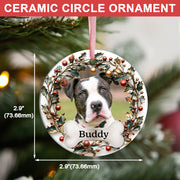 Personalized Dog Photo Ornament 2026, Custom Photo Ceramic Ornament, Gift For Dog Lovers