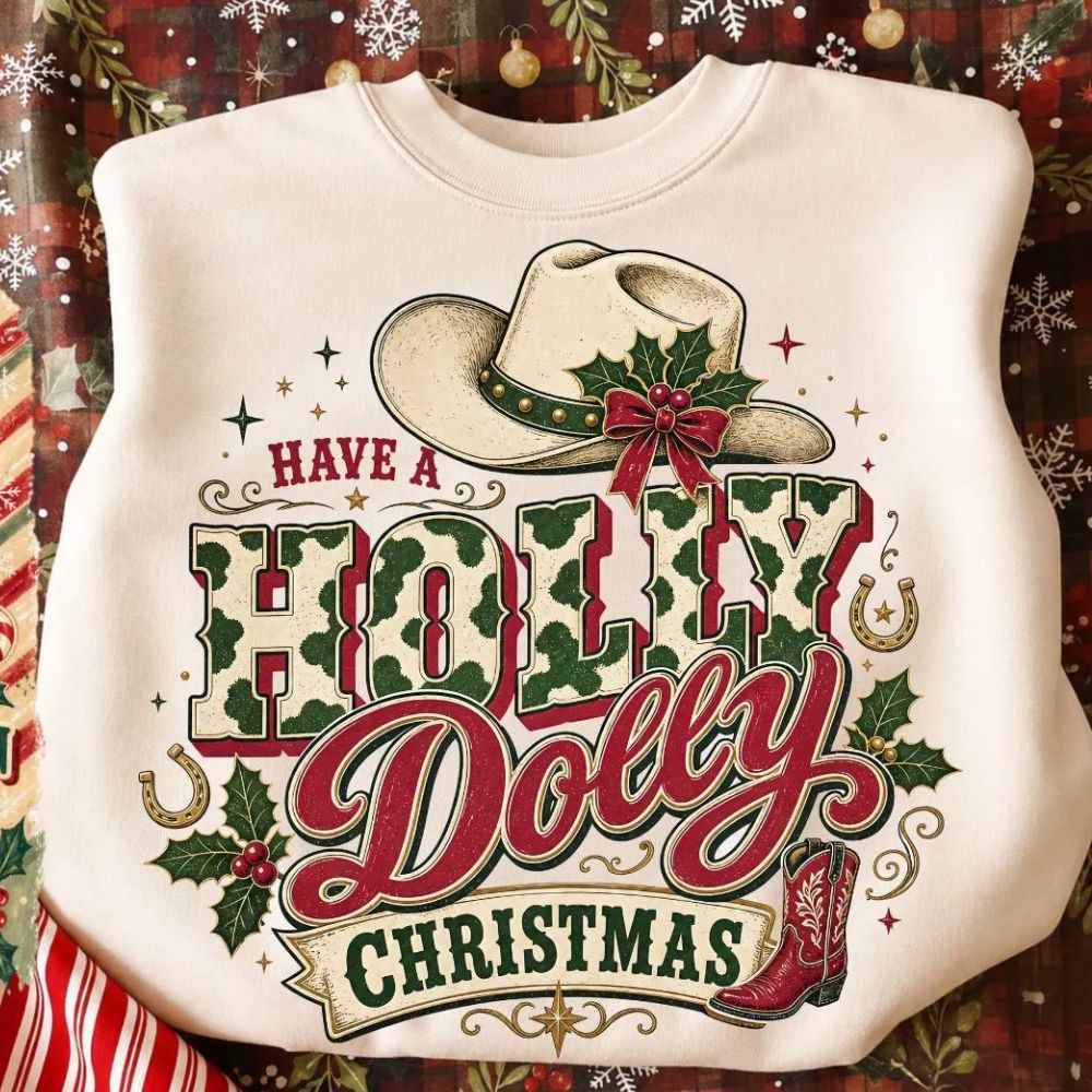 Have A Holly Dolly Christmas, Holly Dolly Christmas, Western Cowgirl Christmas, Christmas Mom Gift