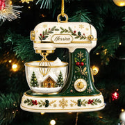 Custom Christmas Baking Mixer Ornament, Personalized Acrylic Ornament, Baking Gift For Bakers