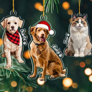 Personalized Pet Picture Ornament, Custom Dog Photo Ornament, Dog Memorial Gift
