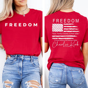 Charlie Kirk Freedom God Family Country Shirt, Charlie Kirk Front & Back Shirt, Charlie Kirk Memorial