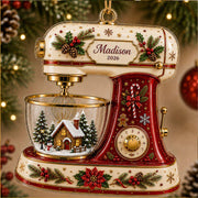 Custom Baking Mixer Christmas Ornament, Personalized Acrylic Ornament, Baking Gift For Bakers