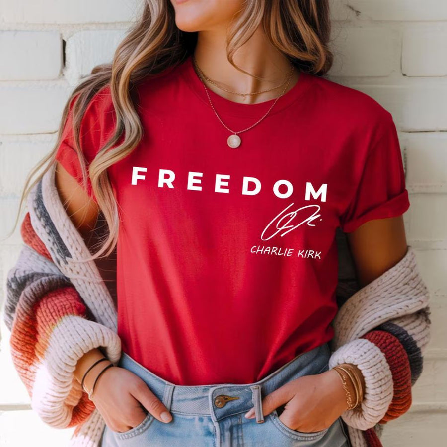 Charlie Kirk Freedom Shirt, Justice For Charlie Kirk, Charlie Kirk Memorial Shirt