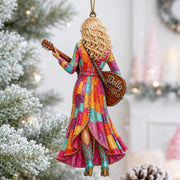 Dolly Parton Xmas Ornament, Dolly Pink Acrylic Ornament, Iconic Star Christmas Decorations
