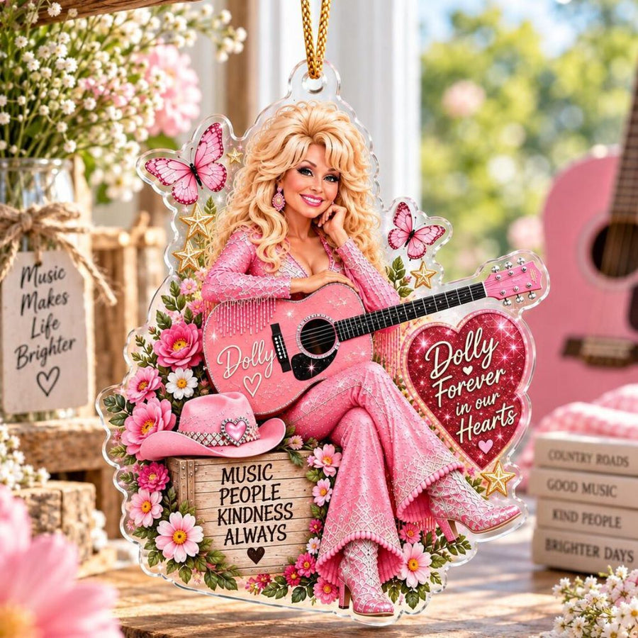 Dolly Parton Acrylic Ornament,  Memorial Acrylic Ornament, Country Music Memorial Gift