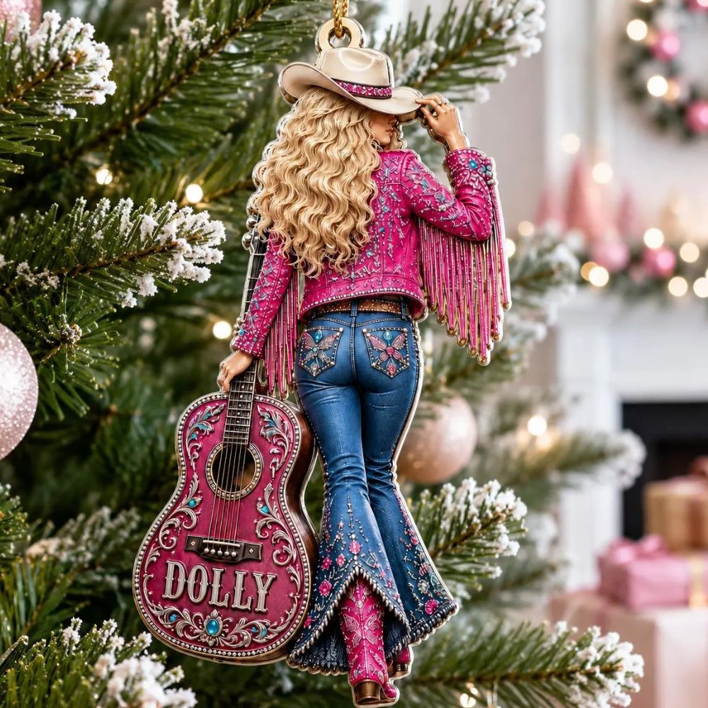Dolly Parton Country Music Star Ornament, Dolly Parton Acrylic Ornament, Christmas Decorations