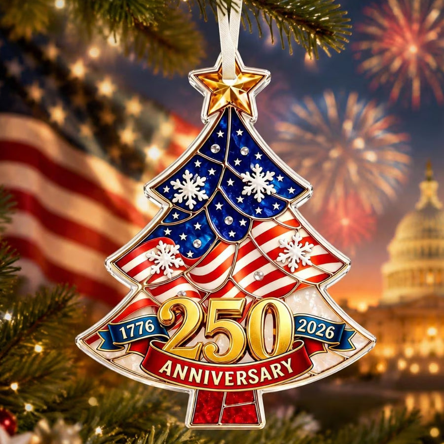 250 Anniversary USA Ornament, USA 250 Acrylic Ornament, Christmas Decorations