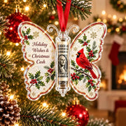 Butterfly Christmas Cash Holder Ornament, Acrylic Money Holder, Christmas Ornament For Family