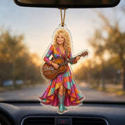 Dolly Parton Christmas Ornament, Dolly Parton Acrylic Ornament, Pink Disco Ball Country Music Ornament
