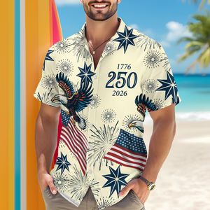 Personalized USA 250 Anniversary Eagle 1776-2026 Hawaii Shirt