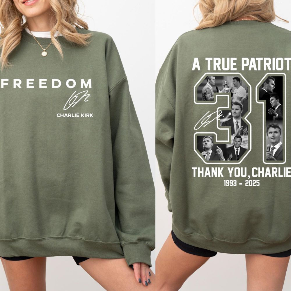 A True Patriot Front & Back Shirt, Charlie Kirk Memorial Shirt, Charlie Kirk Remembrance