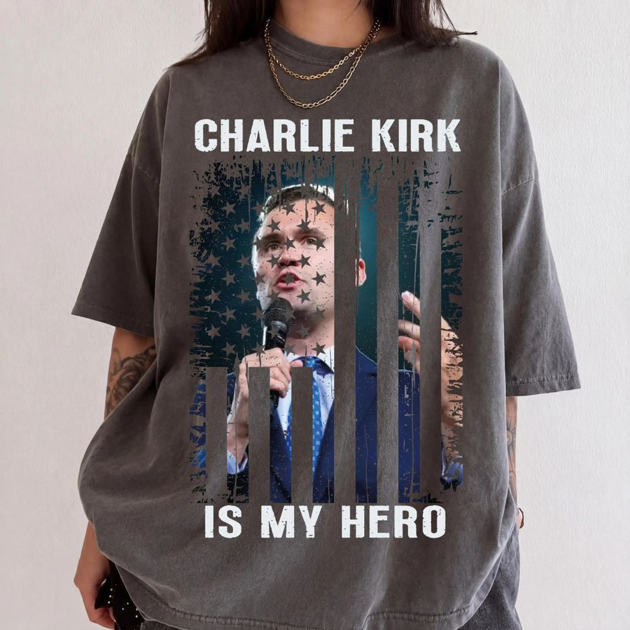 Hero Charlie Kirk Comfort Colors Shirt, A True Patriot T-Shirt, Republican USA Tees