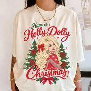 Have A Holly Dolly Christmas Comfort Shirt, Dolly Parton Tshirt, Country Music Tee