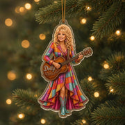 Dolly Parton Christmas Ornament, Dolly Parton Acrylic Ornament, Pink Disco Ball Country Music Ornament