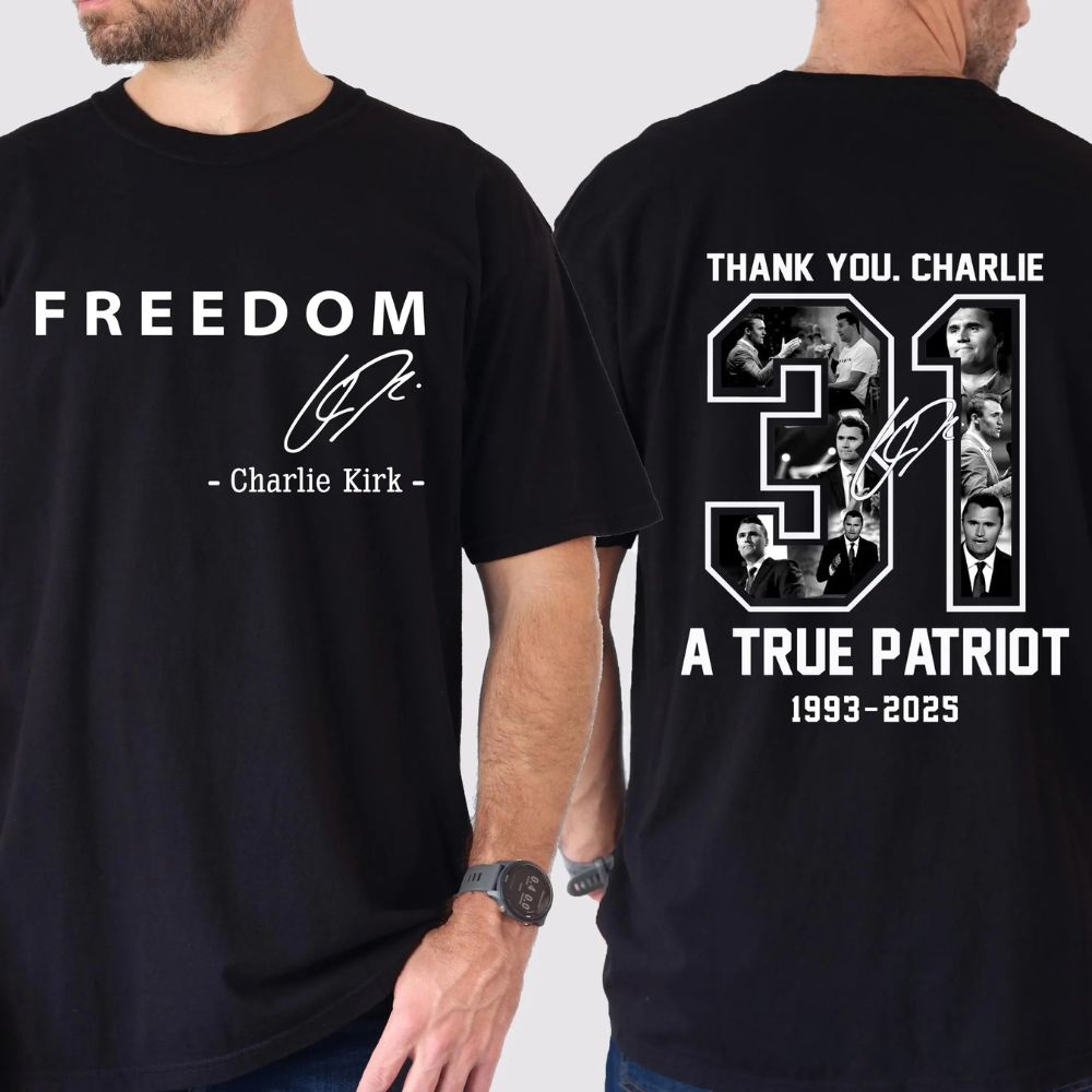 A True Patriot Charlie Kirk Front & Back Shirt, Charlie Kirk Memorial Shirt, Charlie Kirk Remembrance Shirt
