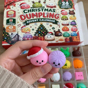 Christmas Dumpling Advent Calendar 2026, 24 Days Squishy Countdown, Dumpling Surprise Box, Blind Box Xmas Gift for Kids