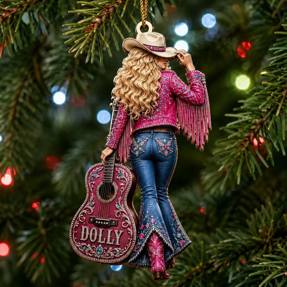Dolly Parton Country Music Star Ornament, Dolly Parton Acrylic Ornament, Christmas Decorations