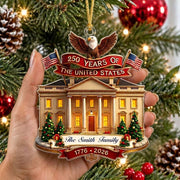 Personalized USA 250th Anniversary Acrylic Ornament, Custom Name Christmas Keepsake Gift