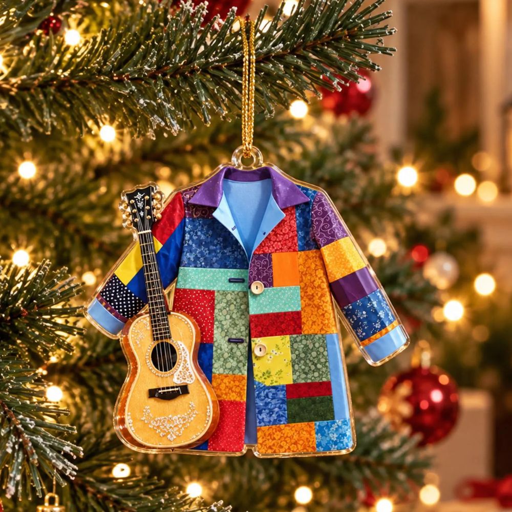 Dolly Parton Coat of Many Colors Acrylic Ornament, Dolly Parton Fan Gift, Country Music Gift