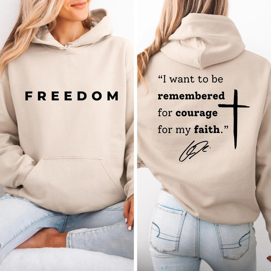 I Want To Be Remembered For Courage For My Faith Shirt, Charlie Kirk Front & Back Shirt, Charlie Kirk Memorial