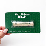 Christmas Money Holder Card, Funny Cash Gift for Teens, Money Card with Clear Dome