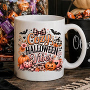 Cozy Halloween Vibes Mug, Halloween Ceramic Mug, Spooky Season Coffee Cup, Gift For Bestie