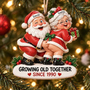 Personalized Couple Acrylic Ornament, Growing Old Together Christmas Keepsake, Anniversary Gift