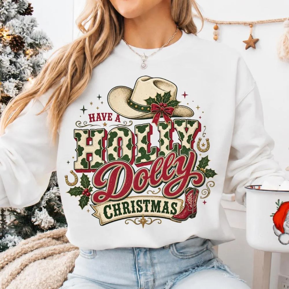 Have A Holly Dolly Christmas, Holly Dolly Christmas, Western Cowgirl Christmas, Christmas Mom Gift