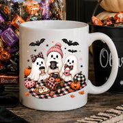 Boo Crew Party Mug, Halloween Ceramic Mug, Spooky Season Coffee Cup, Gift For Bestie