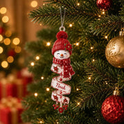 Christmas Snowman Spiral Ornament, Personalized Acrylic Ornament, Custom Name Snowman Ornament