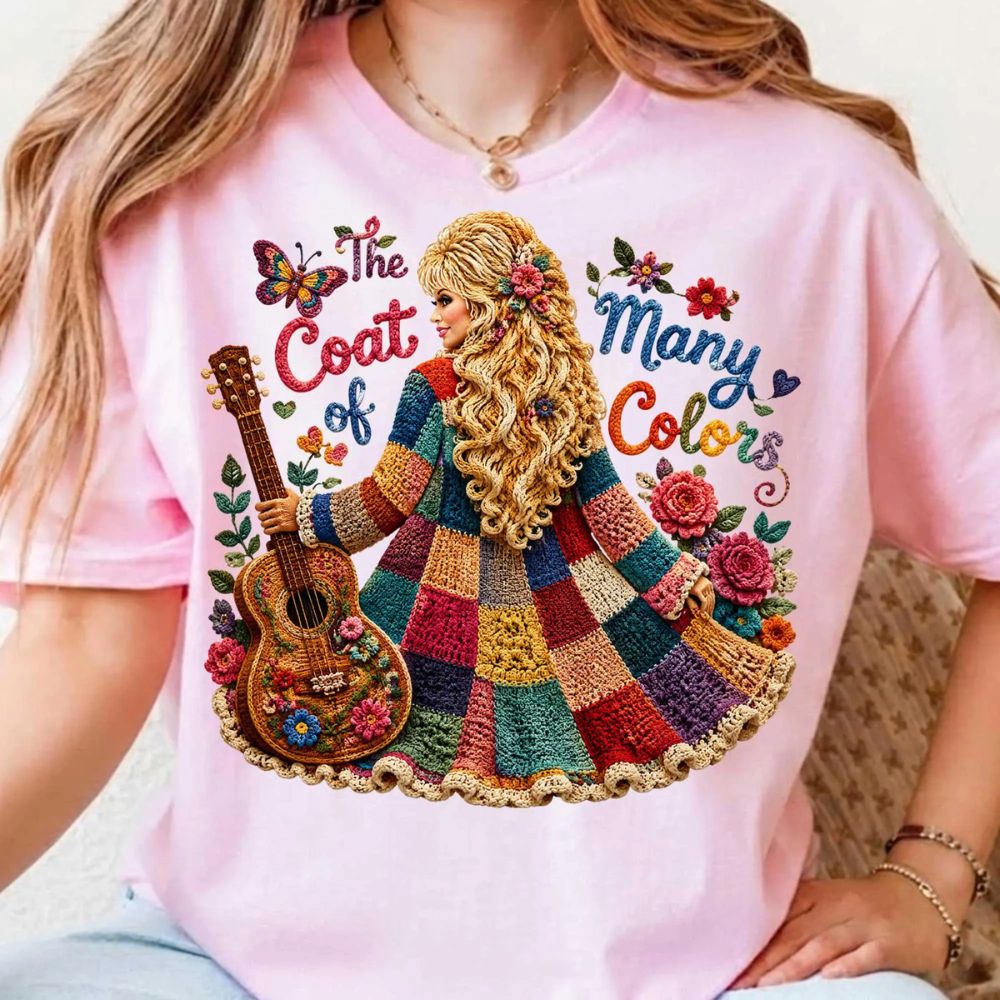 Dolly Parton Coat of Many Colors Shirt, Dolly Parton Inspired Shirt, Colorful Butterfly