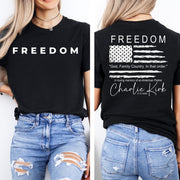 Charlie Kirk Freedom God Family Country Shirt, Charlie Kirk Front & Back Shirt, Charlie Kirk Memorial