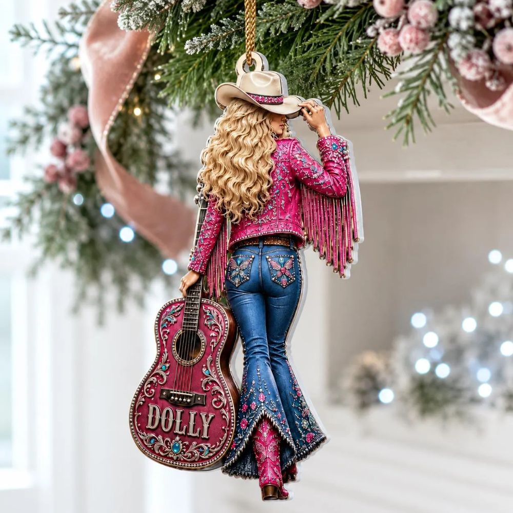Dolly Parton Country Music Star Ornament, Dolly Parton Acrylic Ornament, Christmas Decorations