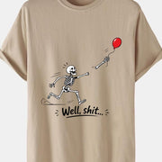 Skeleton Lost Balloon Shirt, Well Shit Funny Skeleton, Dark Humor Halloween Shirt