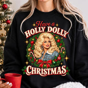 Holly Dolly Christmas Shirt, Retro Dolly Christmas Sweatshirt, Most Wonderful Time Shirt
