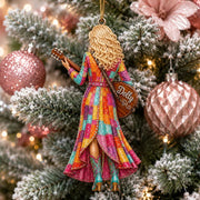 Dolly Parton Xmas Ornament, Dolly Pink Acrylic Ornament, Iconic Star Christmas Decorations