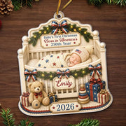 Personalized First Christmas Ornament, 250th America Anniversary Gift for New Mom Dad Parents