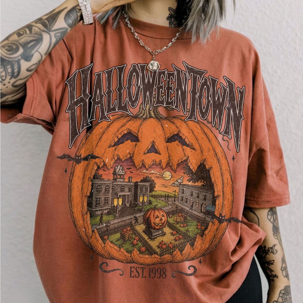 Vintage Halloweentown Comfort Shirt, Halloweentown University Shirt, Retro Spooky Season