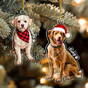 Personalized Pet Picture Ornament, Custom Dog Photo Ornament, Dog Memorial Gift
