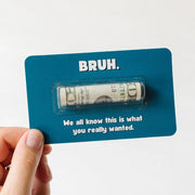 Bruh Money Card, Money Holder Gift for Teens, Funny Cash Gift for Teen Boy