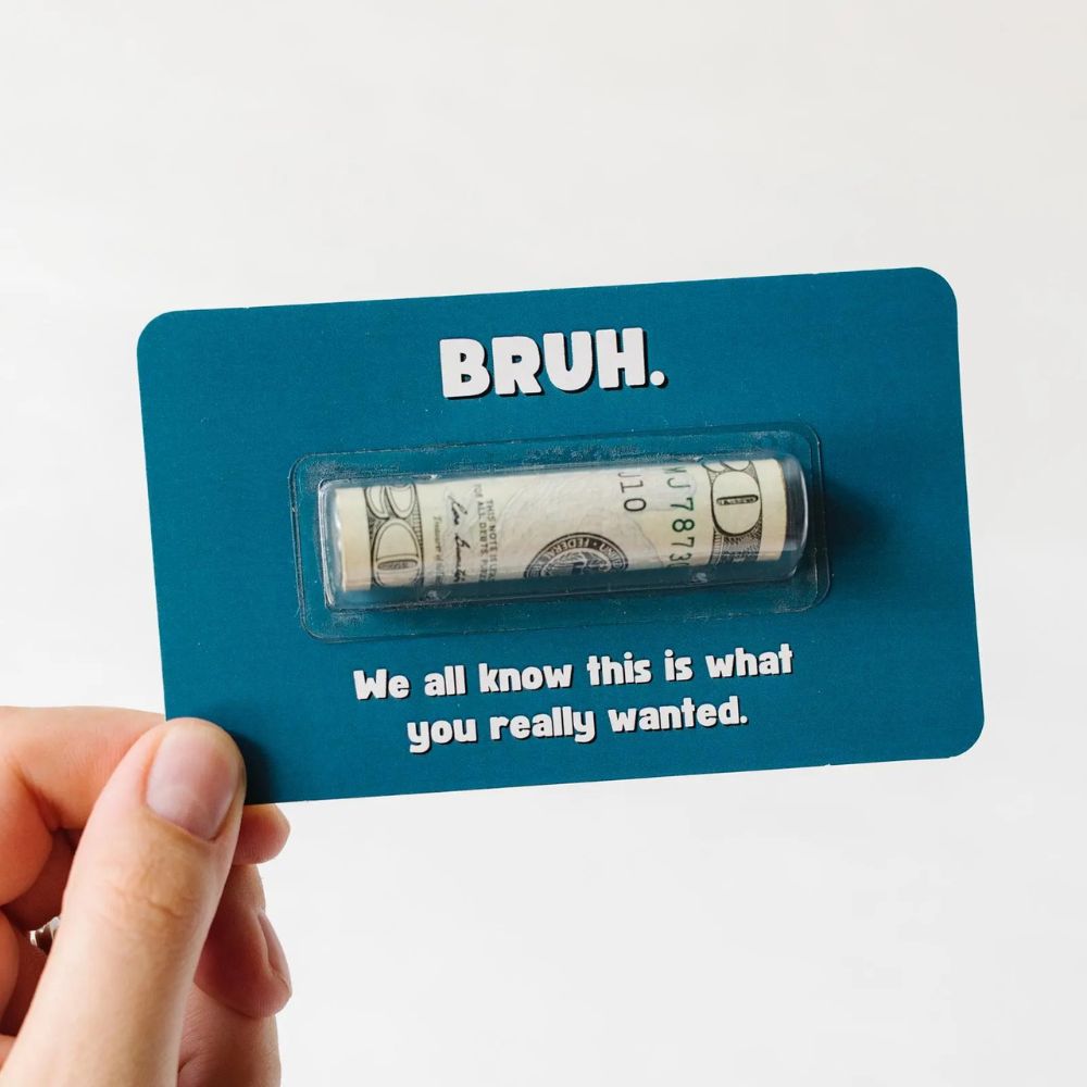 Bruh Money Card, Money Holder Gift for Teens, Funny Cash Gift for Teen Boy