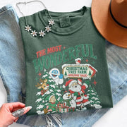Christmas Tree Comfort Shirt, Wonderful Time Of Year Santa Graphic Tee, Playful North Pole Holiday Top, Festive Family Gift