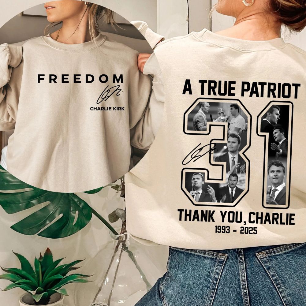 A True Patriot Front & Back Shirt, Charlie Kirk Memorial Shirt, Charlie Kirk Remembrance
