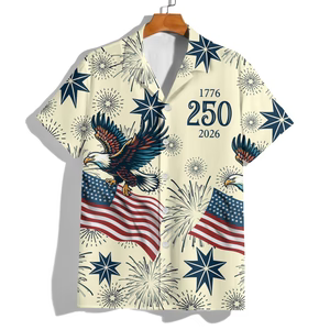 Personalized USA 250 Anniversary Eagle 1776-2026 Hawaii Shirt