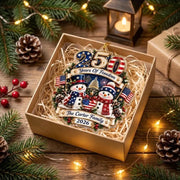 Personalized 250 Years of Freedom Christmas Ornament, Custom Family Name Acrylic Keepsake, America 250th Patriotic Holiday Gift